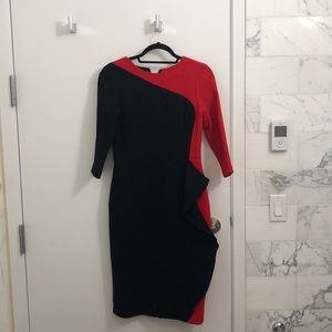 Teri Jon by Rickie Freeman Midi Crepe Dress